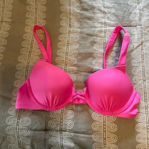 Aerie pink bikini top NWT